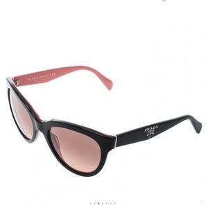Prada Black/Pink SPR05P Cat Eye Sunglasses